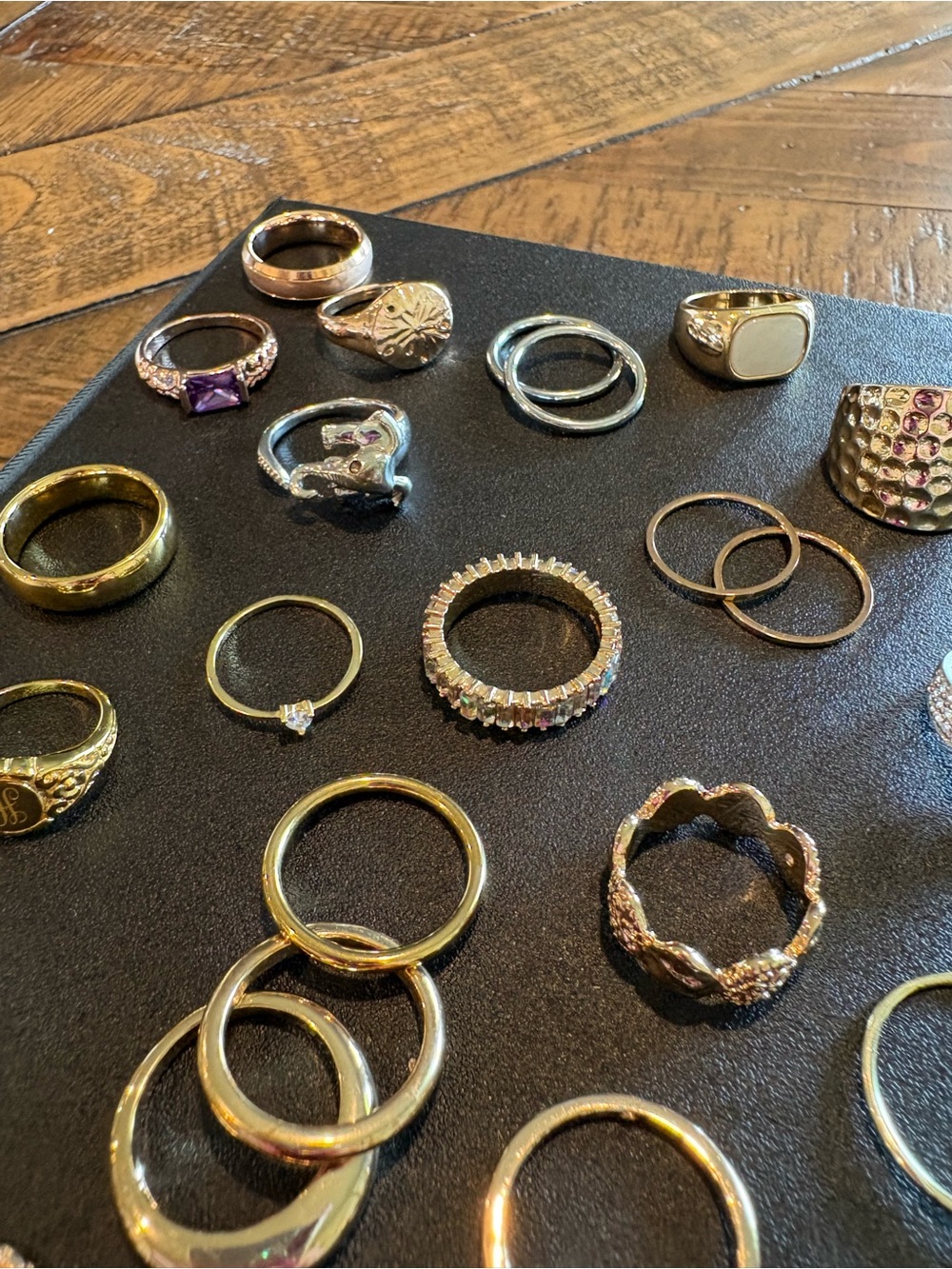 Gold and Silver Mixed Metal Stackable Rings Set - Versatile Women's Jewelry